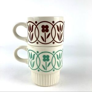 McCoy USA Mid Century Modern Coffee Cups Set of 2